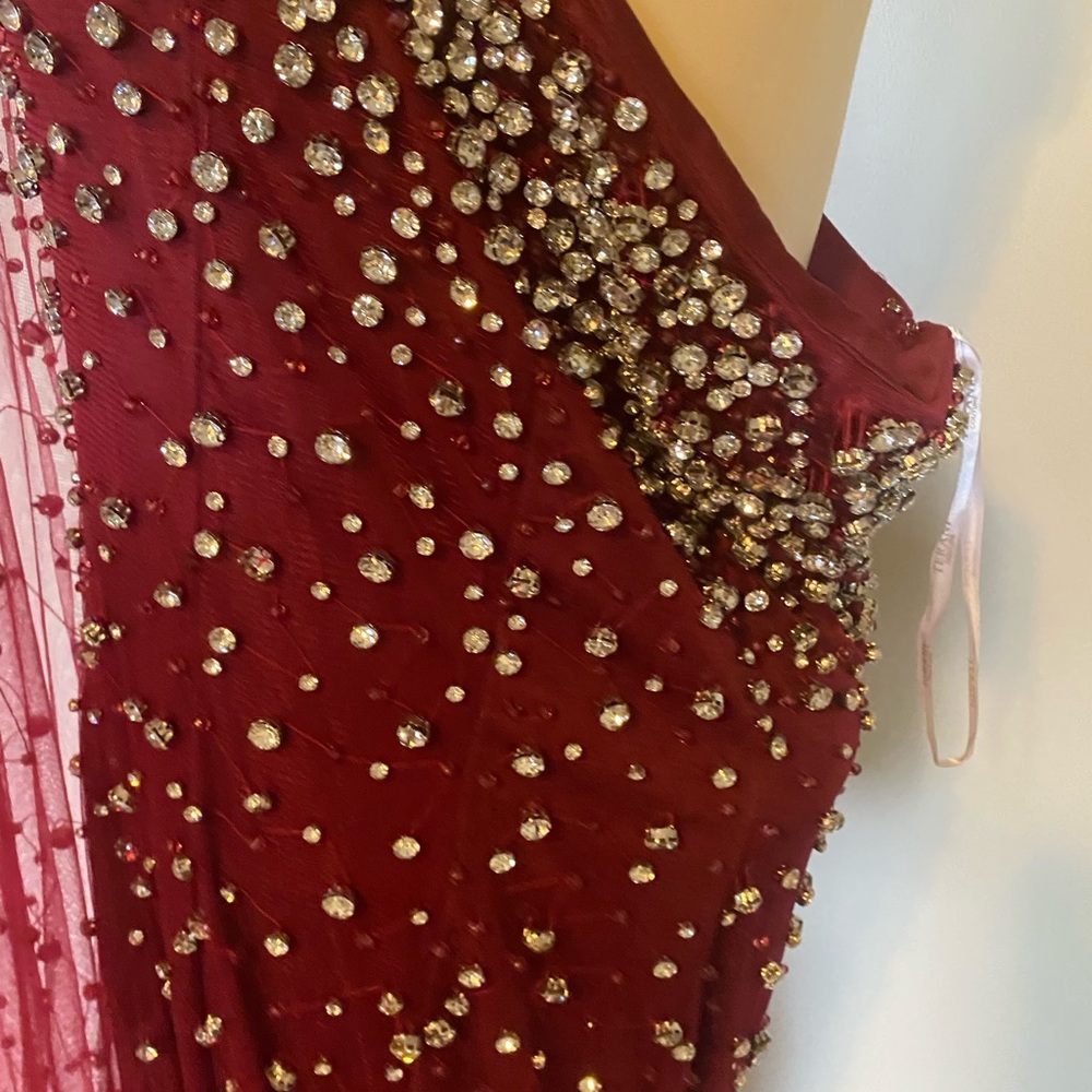 Tulle Pageant Dress With One Shoulder Cape Sleeve – 231GL0401 - Picture 11 of 14